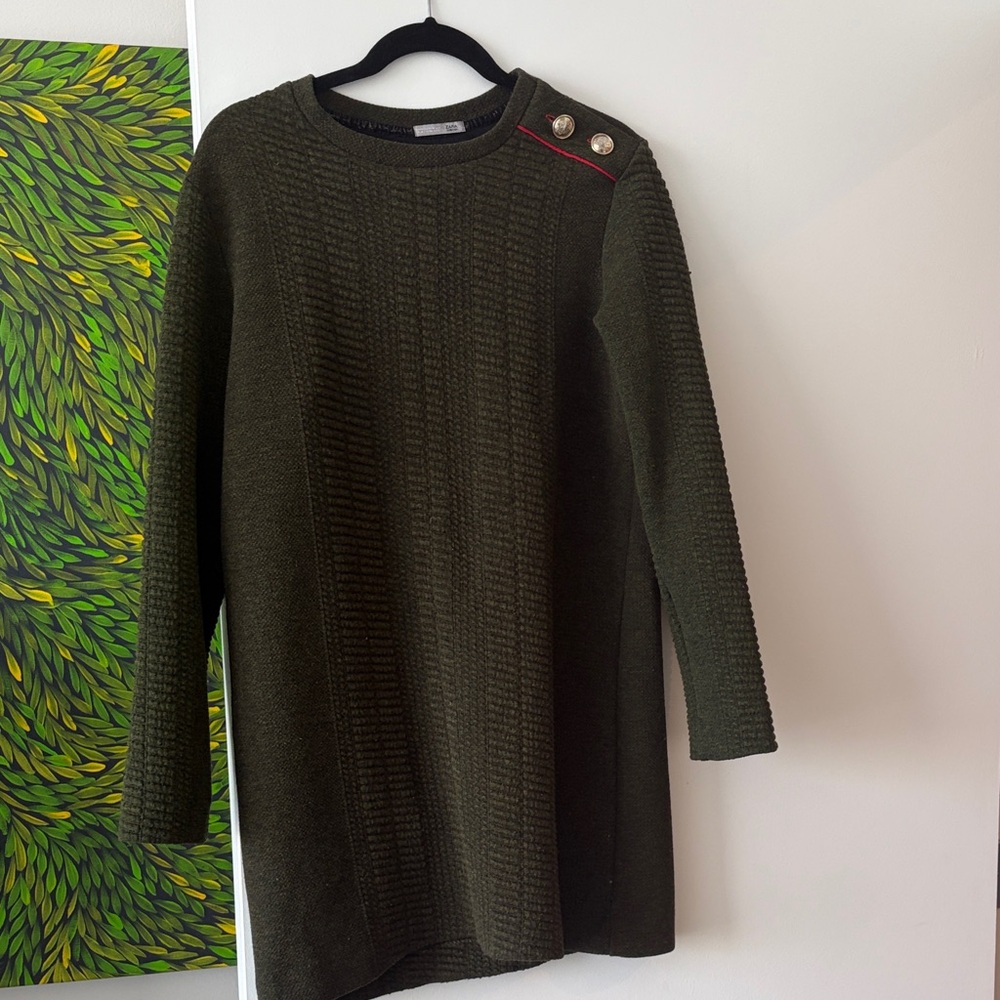 Zara Olive Knit Top